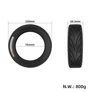 Pneu tubeless auto-réparant 10x2.50 avec pneu sous vide en caoutchouc C-9351 pour trottinette électrique – Pièce de rechange pour roue avant et arrière - Product Image 2