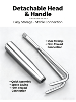 Rastrillo Cultivador de Acero Inoxidable de Alta Resistencia con Múltiples Dientes, Herramienta Manual para Desmalezar, Excavar y Aflojar la Tierra en Jardines, Patios y Granjas