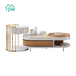Modern Living Room Combination <strong>Round</strong> Small Side <strong>Table</strong> Storage Stainless Steel Metal <strong>Nesting</strong> Coffee <strong>Table</strong> - Product Image 6