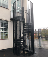 Kit d'escalier en colimaçon préfabriqué pour installation DIY dans les bâtiments commerciaux, les bureaux ou les espaces de vente au détail