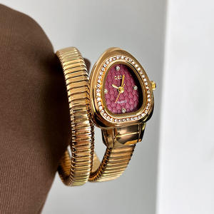 Reloj de Cuarzo para Mujer, Estilo 2026, Elegante y Retro, con Forma de Serpiente, de Acero Inoxidable con Incrustaciones de Diamantes - Product Image 3