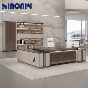Sinonis CEO Wooden Convertible Modular Extendable Modern Luxury Executive Office Desk for Home & Hotel Use - Product Image 4