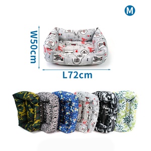 Lit individuel imprimé pour animaux de compagnie, tissu doux, facile à nettoyer, design attrayant ; idéal pour se reposer et décorer les espaces. - Product Image 1