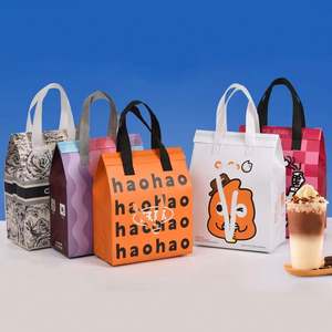 Sac isotherme jetable personnalisé avec logo, isolation thermique, OEM, en matériau PP non tissé, étanche, pour repas à emporter - Product Image 1