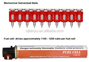 HC6 Pulsa 800 Clavos de hormigón Vástago escalonado de cabeza plana galvanizado mecánico apto para clavadora de hormigón, acero y gas - Product Image 2