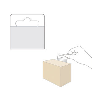 Hole Self-Adhesive PET Material <b>Plastic</b> <b>Sheet</b> with Self-Hanging Tabs for Supermarket Grocery Promotions Packaging Labels - Product Image 2