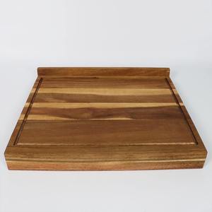<span class=keywords><strong>Planche</strong></span> à découper en bois d'acacia écologique, grande <span class=keywords><strong>planche</strong></span> à pâtisserie pour comptoir avec bords surélevés, naturelle et durable - Product Image 4