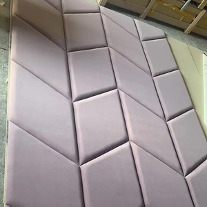 Rénovation intérieure personnalisée en usine Panneaux muraux rembourrés en cuir, <span class=keywords><strong>velours</strong></span> et daim - Product Image 1