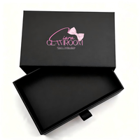 Boîte cadeau rigide en papier recyclé avec logo personnalisé, tiroir coulissant, pour colliers, boucles d'oreilles, bijoux, boîtes à bagues avec éponge, vente en gros