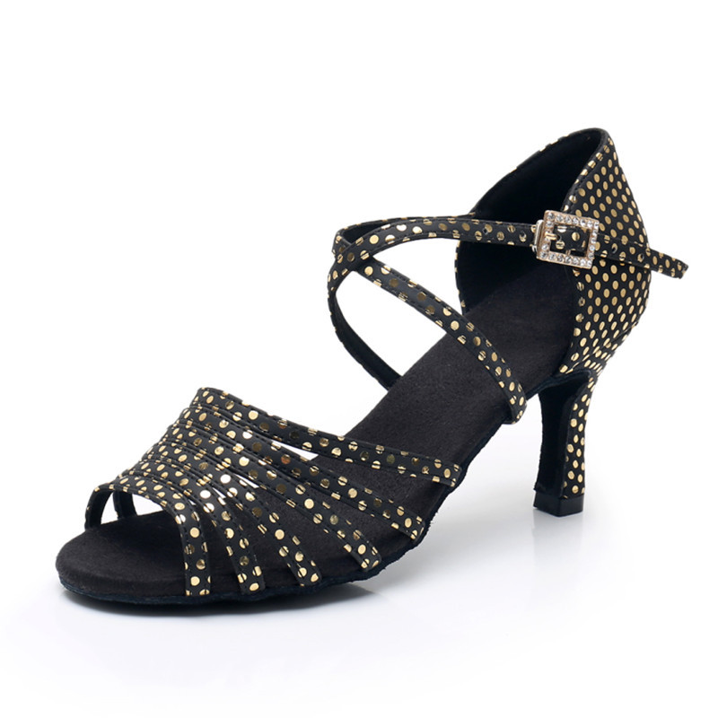 VCIXXVCE Stivali da Ballo Heels Donna con Punta Aperta Salsa e Bachata con Tacco di 8.5 cm, 35 EU