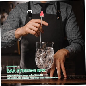 Tái Sử Dụng Dưa Hấu Hình Dạng Thép Không Gỉ Cocktail Khuấy Swizzle Sticks Cocktail Uống Khuấy Cà Phê Đồ Uống Khuấy - Product Image 6