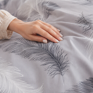 Poland Local Hub 3 Piece Cotton Bedding <b>Set</b> Queen Size Two Tone Feather <b>Comforter</b> EU Dropshipping - Product Image 4