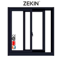 Современное раздвижное окно ZEKIN из алюминиевого сплава, сертифицированное по AS2047, с шумоизоляцией, для дома и офиса