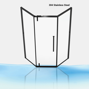 Mamparas de Ducha de Estilo Industrial de Vidrio Templado Personalizadas JOMOO OEM, Marco de Acero Inoxidable SUS304, Mampara de Ducha Rectangular de Vidrio para Baño - Product Image 3