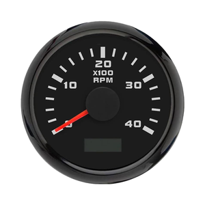 Jauge de tachymètre de <span class=keywords><strong>moteur</strong></span> Diesel de 52mm avec <span class=keywords><strong>compteur</strong></span> <span class=keywords><strong>d</strong></span>'heures 4000 tr/min 12V/24V rétro-éclairage rouge fournitures marines pour camions et Piston RVs - Product Image 1
