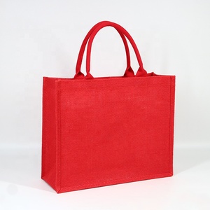 Logo personnalisé Élégant Blanc Toile De Jute Sac De Luxe Plage Fourre-Tout Coton Jute Shopping Sac - Product Image 5