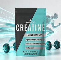 AegleWell Créatine Monohydrate en Poudre Sans Arôme 5g par Portion Soutient la Croissance Musculaire, l'Énergie et les Performances Athlétiques Usine Certifiée GMP