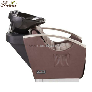 Chaise de shampooing en cuir synthétique moderne avec fonction de lavage du dos et de massage pour salon de coiffure - Product Image 6
