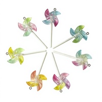 Mini moulin à vent transparent en acrylique pour bricolage, pendentif porte-clés, accessoire de bijouterie, accessoire pour cheveux, breloque pour boucles d'oreilles