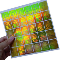 Flip flop 3D étiquette laser de sécurité à micro texte étiquette autocollant hologramme sceau de garantie