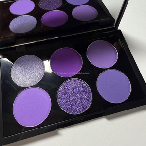 Bảng phấn mắt màu tím cực tím <span class=keywords><strong>6</strong></span> màu siêu sắc tố, nhãn hiệu riêng tùy chỉnh - Product Image 3