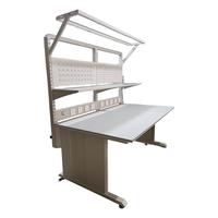 Banc de travail métallique robuste ESD pour atelier, laboratoire, réparation de téléphones et d'ordinateurs, ligne d'assemblage, 1200*750*1750MM, personnalisable