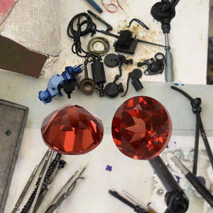 Pierre de garnet naturel du Mozambique facettée de bonne qualité, ronde, 1,0-3,0 mm, pour bijoux Ballan, garnet rouge, pierre de sertissage - Product Image 3