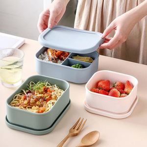 Lonchera Portátil para Niños, Libre de BPA, con 3 Compartimentos, Contenedor de Almacenamiento de Alimentos de Silicona Antiderrames - Product Image 2