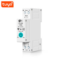 2026 Tuya Smart WiFi Baru Saklar Meter Energi 1 Fasa 63A 80-300V DIN Rail Saklar Meter Energi Otomatis PST-1P-J-63A