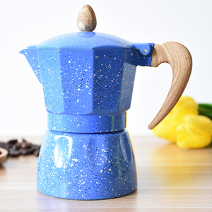 <span class=keywords><strong>Cafetera</strong></span> italiana de aluminio con mango de <span class=keywords><strong>madera</strong></span> - Product Image 1