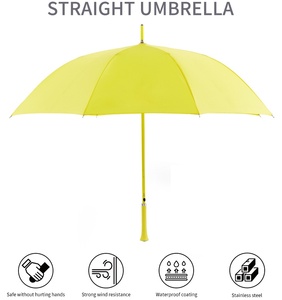 <span class=keywords><strong>Parapluie</strong></span> droit à motif diamant en cristal avec poignée recouverte de PU en fibre de verre jaune intégral de l'usine Ovida - Product Image 5