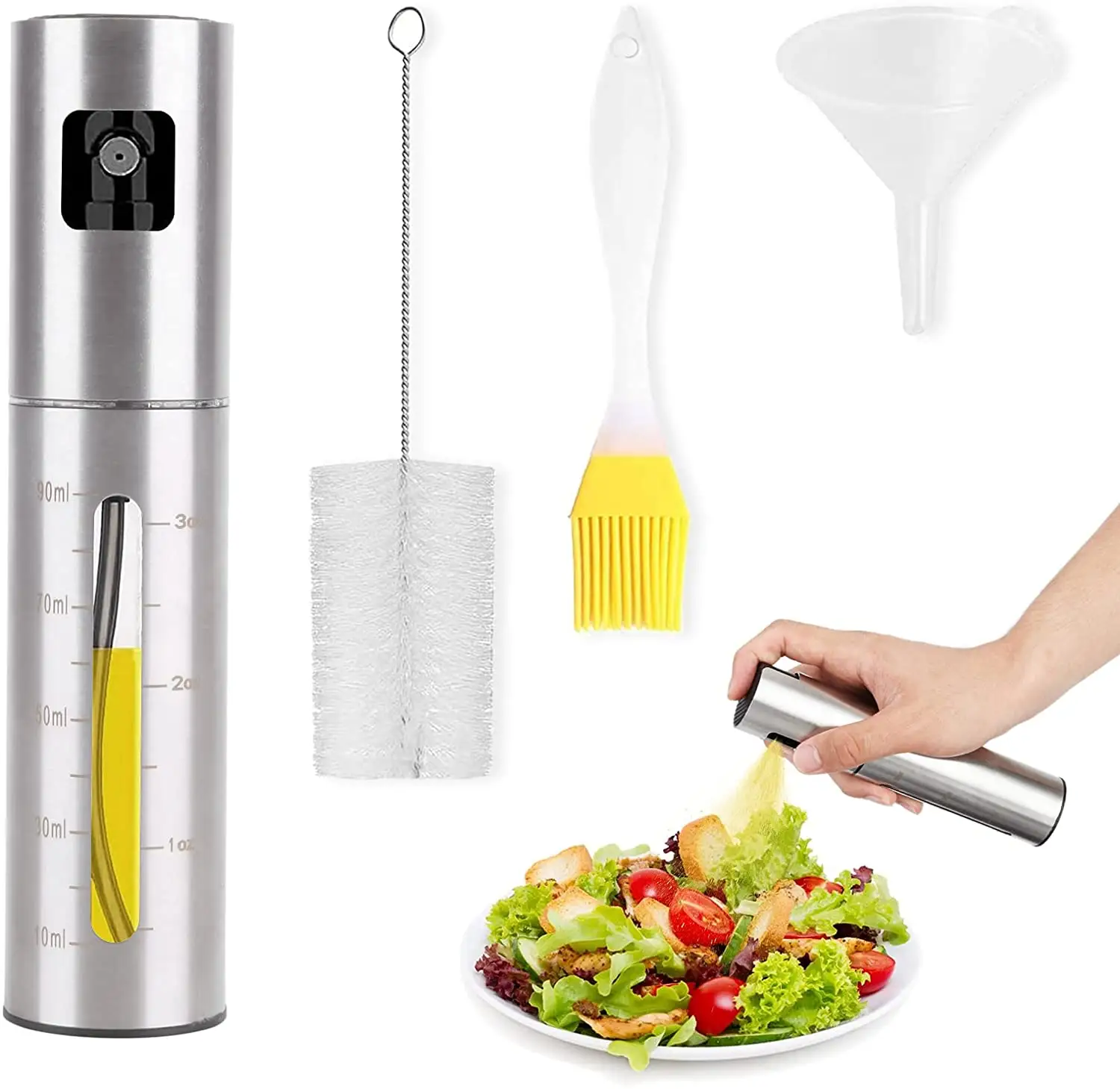 Lebensmittel qualität Öl und Essig Sprayer Mister Öl Sprüh flasche 100ml Edelstahl Küchen salat Kochen BBQ Olivenöl Sprayer