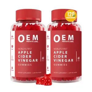 Apfelcider Essig Gummivitamine - 180 zählen - Vitamine B9 und B12, gelatinefrei, glutenfrei, vegan und nicht-GMO