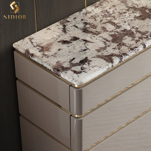 Armoire <span class=keywords><strong>console</strong></span> moderne de luxe en marbre d'alto table avec tiroir armoire latérale en marbre <span class=keywords><strong>console</strong></span> <span class=keywords><strong>blanc</strong></span> <span class=keywords><strong>et</strong></span> or armoire de rangement - Product Image 6