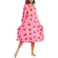 Échantillon gratuit Vente en gros Pyjamas pour l'hiver Robe de nuit Pyjama Robe de nuit pour femmes Combinaisons de nuit pour femmes
