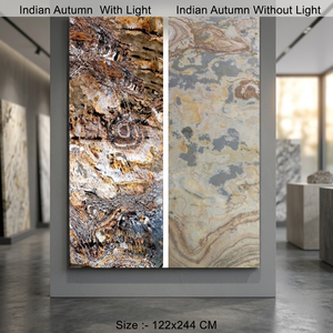 Revestimiento de Pared de Ágata Otoñal India 122x244 cm Panel Decorativo de Piedra Natural Contemporáneo - Product Image 2