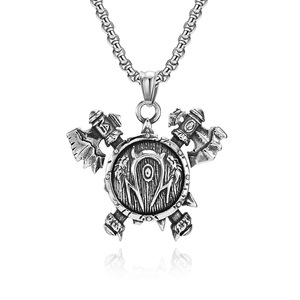 Collar de escudo gótico para hombre con hacha de batalla vikinga retro estilo hip-hop punk, impermeable, de acero inoxidable 316L, joyería de moda al por mayor - Product Image 6