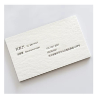 Tarjeta de Visita Personalizada de Papel de Algodón de 600g con Impresión Monocromática en Relieve, Tarjeta Postal de Regalo de Lujo para Negocios