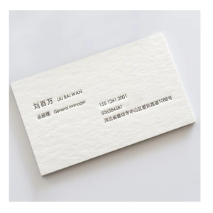 Tarjeta de Visita Personalizada de Papel de Algodón de 600g con Impresión Monocromática en Relieve, Tarjeta Postal de Regalo de Lujo para Negocios - Product Image 3