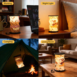 Lanternes en papier pliables pour <span class=keywords><strong>Halloween</strong></span>, décorations réutilisables, lumières LED à piles à intensité variable blanc chaud, décorations de fête effrayantes pour l'intérieur - Product Image 6