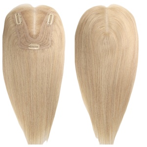 100% 人头马人类处女发饰金色蕾丝底座女式发饰印度级直发饰 - Product Image 1