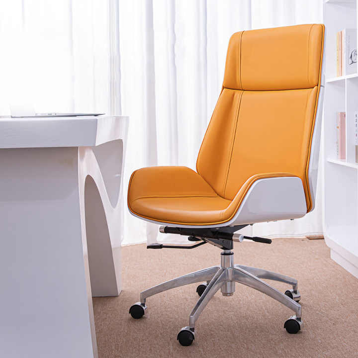Leather Office Room Chair Modern Luxury Executive Boss Manager Working Chair With Wheels
