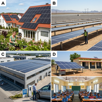 Station d'énergie solaire compacte à brancher 6,2 kW, système photovoltaïque pour balcon avec câbles de support et accessoires de montage