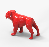 Statue de bouledogue en résine pour la décoration de la maison
