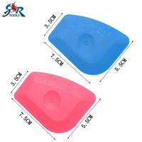 Raclette souple rouge et bleue en PP, outil multifonctionnel pour l'application de film vinyle sur vitres de voiture