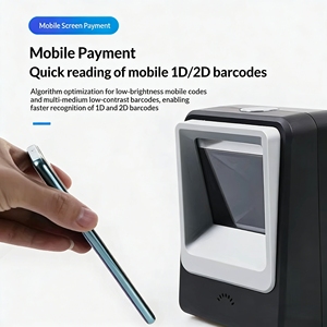 Lecteur de codes-barres 2D de bureau haute précision avec processeur 32 cœurs et détection automatique pour <span class=keywords><strong>caisse</strong></span> de détail et paiement <span class=keywords><strong>mobile</strong></span> - Product Image 1