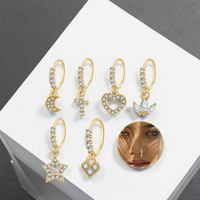 Anneau de nez Xinfocus, piercing de nez, anneau de nez 20G, boucle d'oreille pendante, acier chirurgical, piercing de créateur, boucle d'oreille pour femmes