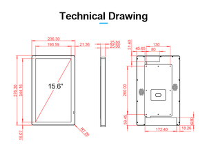Siêu mỏng 15 15.6 inch điện dung dọc <span class=keywords><strong>LCD</strong></span> màn hình cảm ứng hiển thị VESA Wall Mount màn hình - Product Image 6