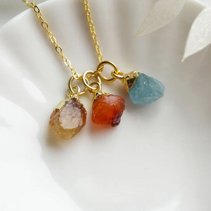 Collar con Colgante <span class=keywords><strong>de</strong></span> Cristal Natural del Signo Zodiacal Géminis, Joyerí<span class=keywords><strong>a</strong></span> Zodiacal, Regalo para Mujer - Product Image 2