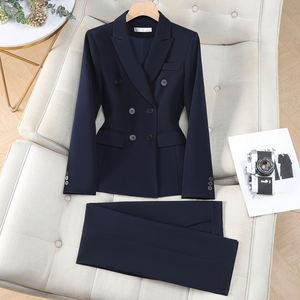 Chaqueta de <span class=keywords><strong>Traje</strong></span> Profesional de Alta Calidad <span class=keywords><strong>para</strong></span> <span class=keywords><strong>Mujer</strong></span>, Color <span class=keywords><strong>Azul</strong></span> <span class=keywords><strong>Marino</strong></span>, Primavera-Otoño 2026 - Product Image 1